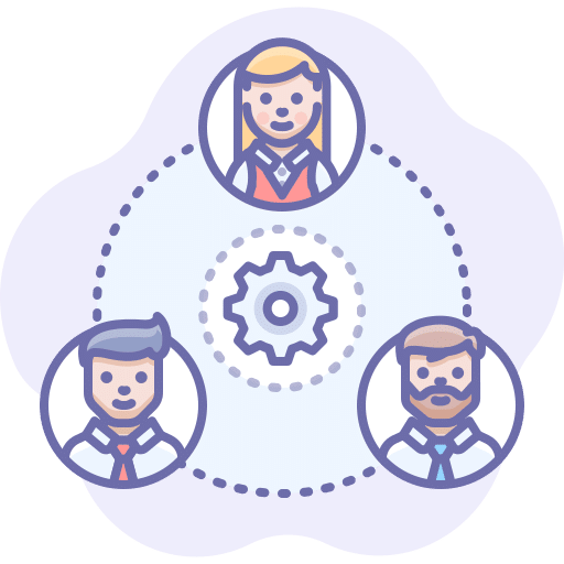 8033414 work employees team process icon