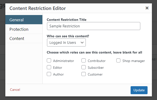 Restrict It Content Restriction General